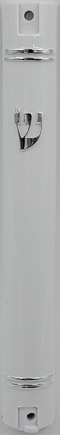 Mezuzah Case 5" (12 cm) White Lucite Waterproof